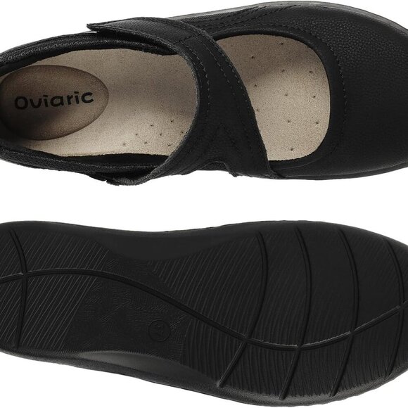 Women's Fabric Leather Mary Jane Flats Comfortable Breathable Casual Shoes - Picture 9 of 9